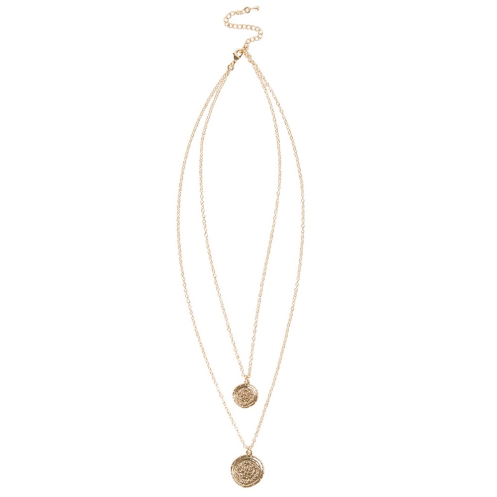 Elegant Gold Double Layer Necklace